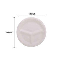 10 inch diameter three compartment bagasse plate size diagram