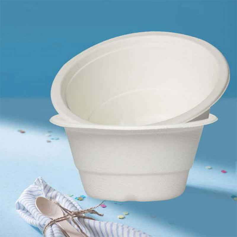 Eco Friendly Biodegradable Compostable Green Platter 340 ml 12 Oz Bagasse Round Bowl