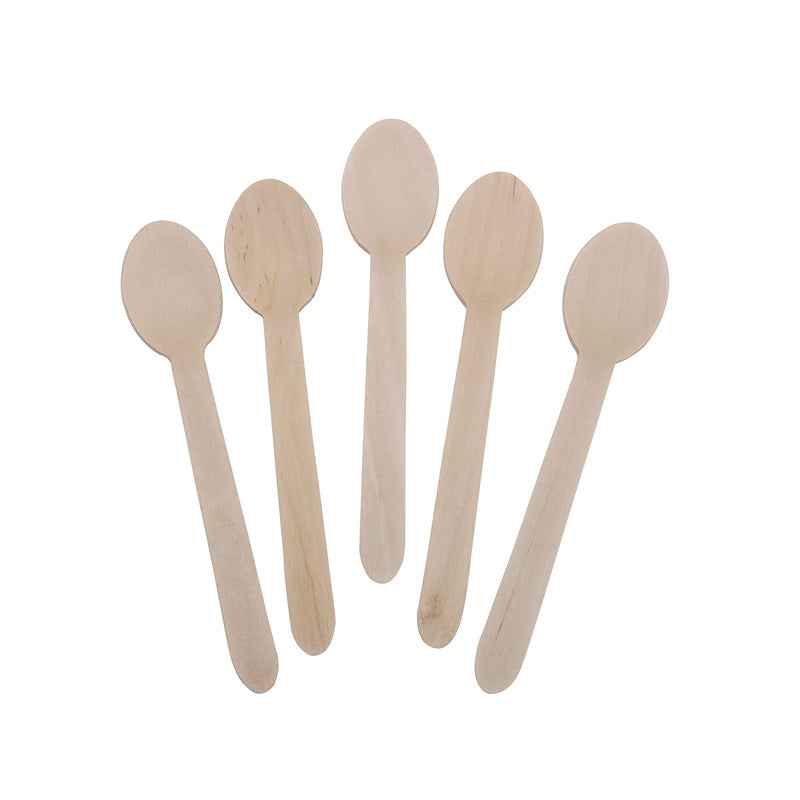 Green Platter Biodegradable Wooden Disposable Birch Wood Spoon 16cm