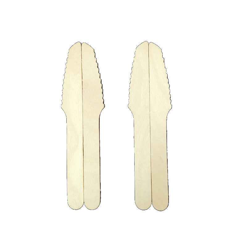 Green Platter Birch Wood Knife 16cm Eco-friendly Biodegradable Wooden Disposable