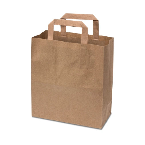 Medium Internal Handle Paper Bags Brown - Case of 250 Pcs