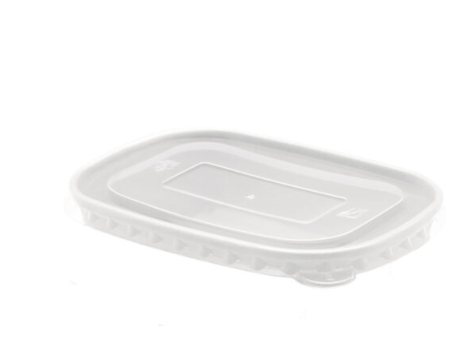 Clear PP lid for rectangular kraft containers