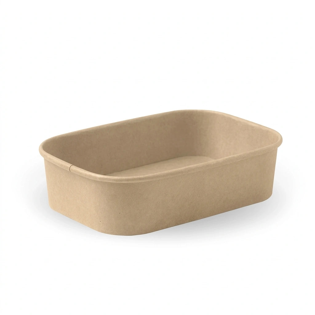 Rectangular Kraft Deli Container (500ml)-300 Pcs/Carton