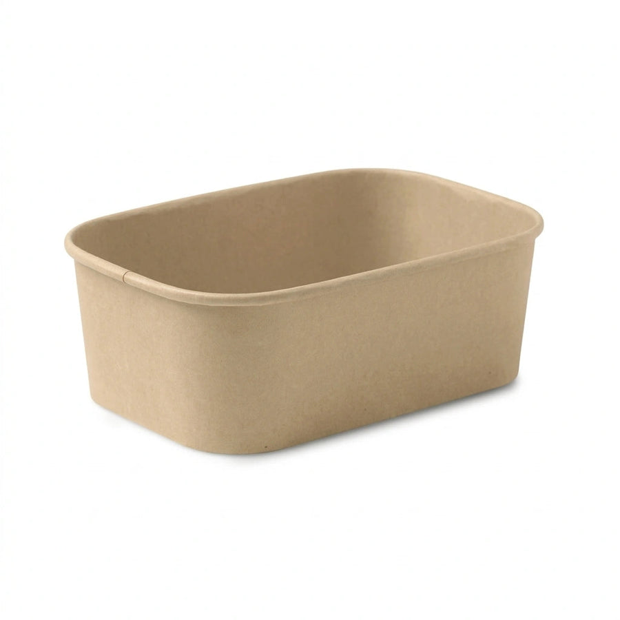 Premium Rectangular Kraft Deli Container (750ml)-300 Pcs/Carton - For UK Takeaways