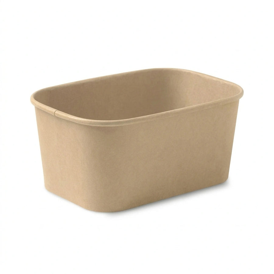 Rectangular Kraft Deli Containers (1000ml)-300 Pcs/Carton