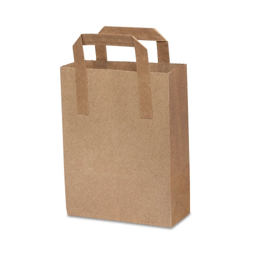 Small External Handle Paper Bags(Brown & White)