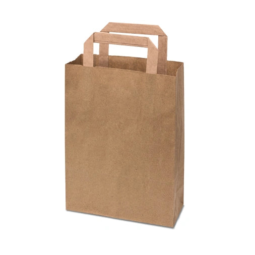 Small Internal Handle Paper Bags Brown- Case of 250 Pcs