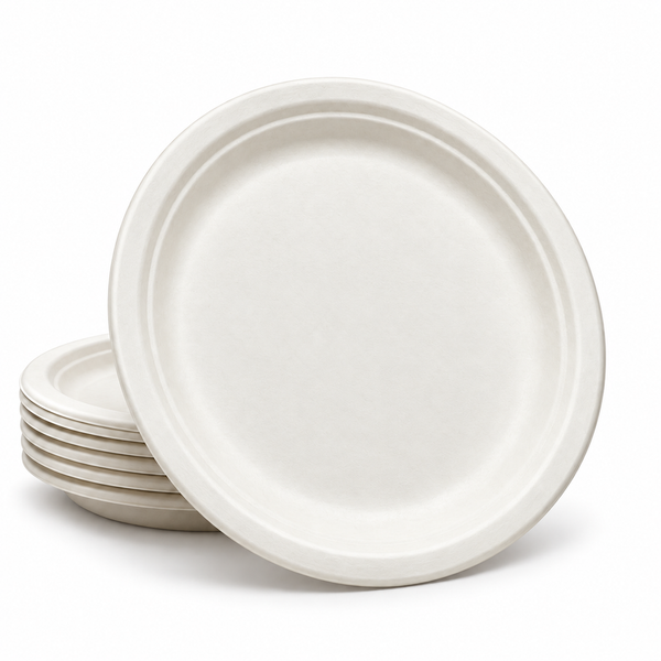 Greenplatter 10 inch round dinner plates with stack