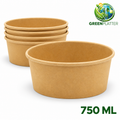 750ml Round Kraft Deli Bowls – Packs of 50 to 300