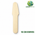 16cm Birch Wood Disposable Knives